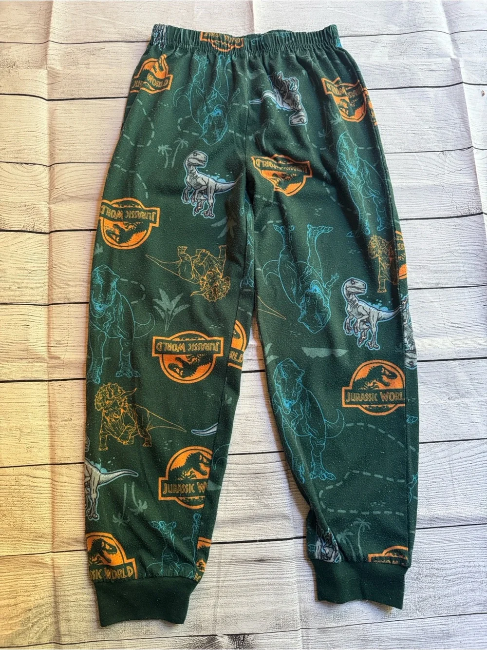 Jurassic World Green 3-Piece Dinosaur Pajama Set size 6/7
